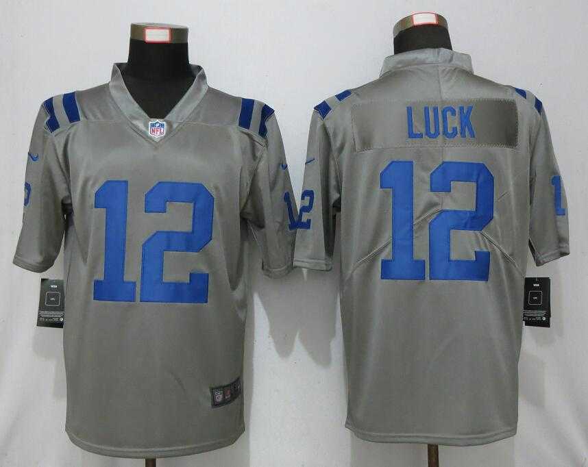 Nike Indianapolis Colts 12 Luck Vapor Untouchable Nike Gray Inverted Legend Jersey,We sell and wholesale Nike Indianapolis Colts 12 Luck Vapor Untouchable Nike Gray Inverted Legend Jersey on line form chian!
